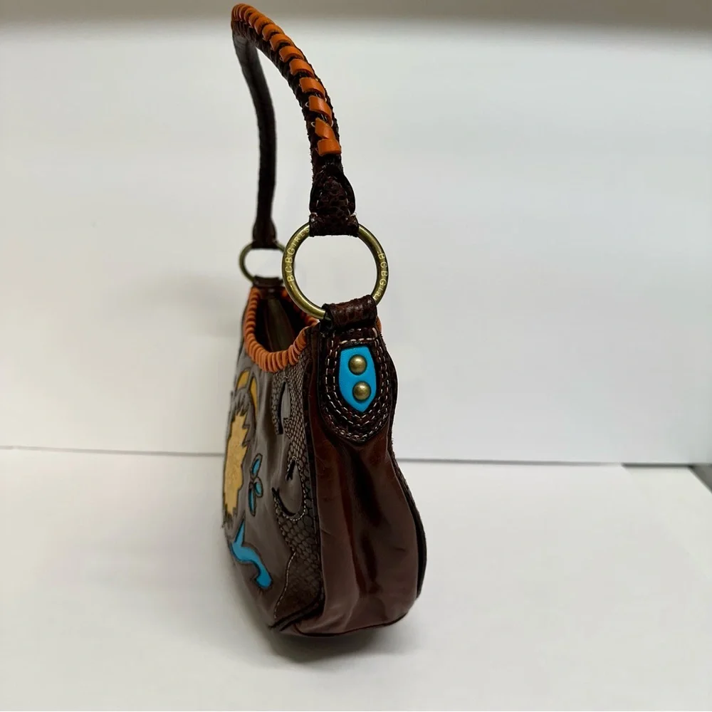 Vintage Boho BCBG Girl Leather Handbag, Shoulder Bag, Purse - Picture 6 of 9